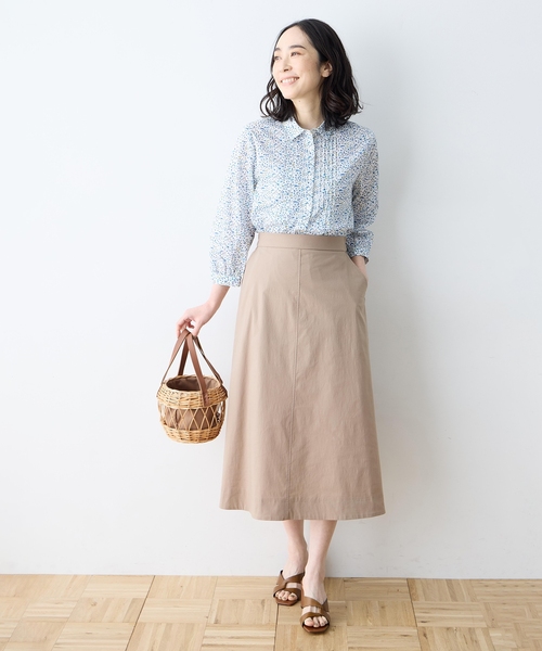 DECOY SINCE 1981(デコイシンスイチキュウハチイチ)の「【Liberty】リバティプリントピンタックブラウス【綿100%・大きいサイズあり】(シャツ/ブラウス・レディース・ブルー/ピンク・9号/11号/13号)」の8枚目の写真