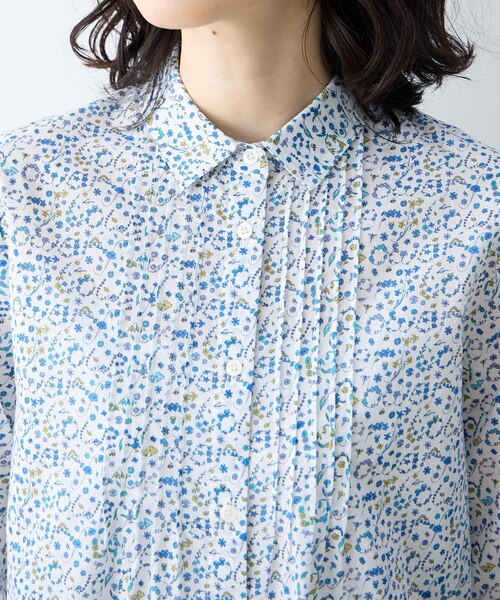 DECOY SINCE 1981(デコイシンスイチキュウハチイチ)の「【Liberty】リバティプリントピンタックブラウス【綿100%・大きいサイズあり】(シャツ/ブラウス・レディース・ブルー/ピンク・9号/11号/13号)」の10枚目の写真