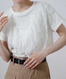 フリル レース半袖Tシャツ
