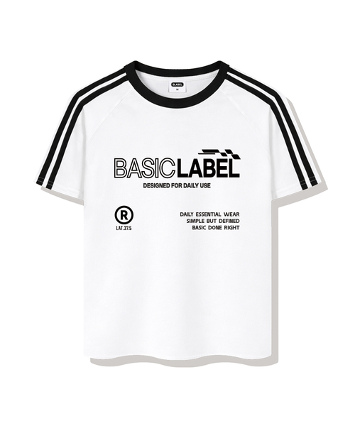 セール】Standard Oversized fit track short-sleeved T-shirt 4 Color