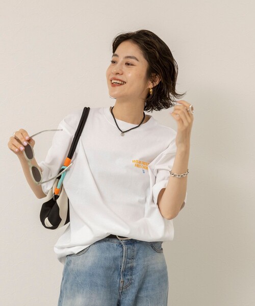 MAQWEL（マクウェル）の「【MAQWEL/マクウェル】ウォッシャブル Maqwel Car ワイドボディプリントTシャツ（Tシャツ/カットソー・レディース・ホワイト・FREE）」の7枚目の写真