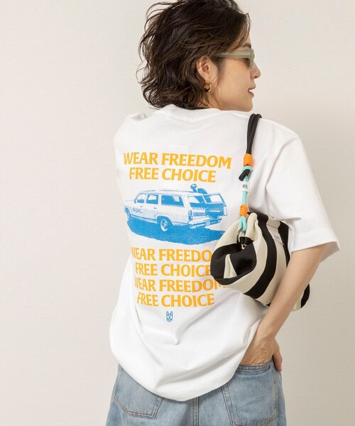 MAQWEL（マクウェル）の「【MAQWEL/マクウェル】ウォッシャブル Maqwel Car ワイドボディプリントTシャツ（Tシャツ/カットソー・レディース・ホワイト・FREE）」の10枚目の写真