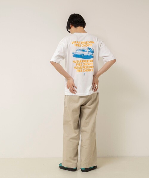 MAQWEL（マクウェル）の「【MAQWEL/マクウェル】ウォッシャブル Maqwel Car ワイドボディプリントTシャツ（Tシャツ/カットソー・レディース・ホワイト・FREE）」の15枚目の写真