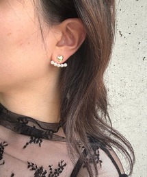 ゴールドハートパールピアス(hsyd)