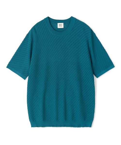 MEN'S BIGI(メンズビギ)の「ハイゲージジャカード 薄手モックネックサマーニット<持続冷感>(Tシャツ/カットソー・メンズ・オフホワイト/ピンク/ネイビー/ターコイズブルー・04/01/03/02)」の18枚目の写真