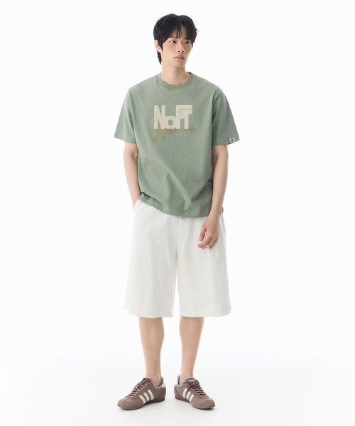 NOT ONLY FOR TODAY（ノットオンリーフォートゥデイ）の「スターノフト刺繍半袖Tシャツ [オリーブ]（Tシャツ/カットソー・レディース・その他・SMALL/MEDIUM/LARGE/X-LARGE）」の4枚目の写真