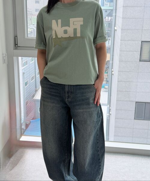 NOT ONLY FOR TODAY（ノットオンリーフォートゥデイ）の「スターノフト刺繍半袖Tシャツ [オリーブ]（Tシャツ/カットソー・レディース・その他・SMALL/MEDIUM/LARGE/X-LARGE）」の10枚目の写真