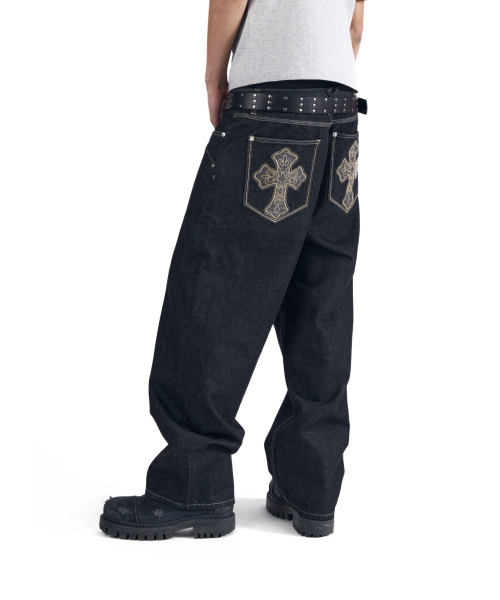 AAKAM(アーカム)の「CROS2 Patch Denim Pants (Black)(デニムパンツ・レディース・その他・1/2)」の4枚目の写真