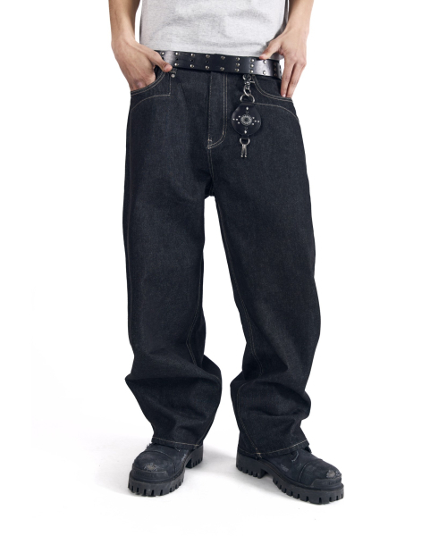 AAKAM(アーカム)の「CROS2 Patch Denim Pants (Black)(デニムパンツ・レディース・その他・1/2)」の5枚目の写真