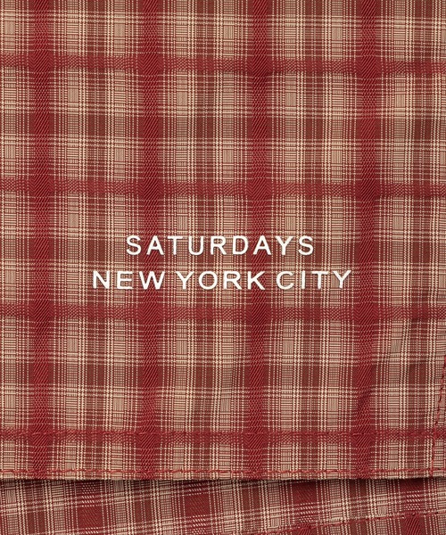 Saturdays NYC(サタデーズ ニューヨークシティ )の「Timothy Check Swim Short(その他パンツ・メンズ・グリーン/レンガ・S/M/L)」の5枚目の写真