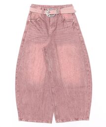 CECIL McBEE | ベルト付きカーブカラーデニムパンツ(デニムパンツ)