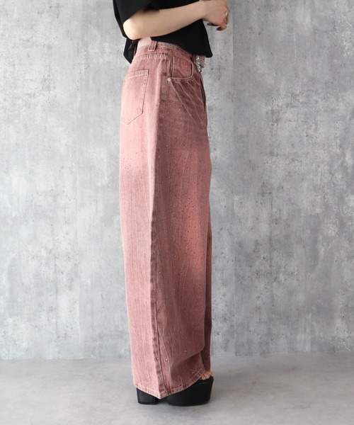 CECIL McBEE(セシルマクビー)の「ベルト付きカーブカラーデニムパンツ(デニムパンツ・レディース・ピンク/イエロー・61/64)」の11枚目の写真