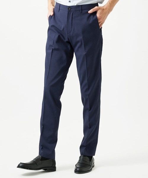 MICHEL KLEIN HOMME (ミッシェルクランオム)の「【セットアップ】サッカースラックスパンツ(スラックス・メンズ・ネイビー/ブラウン/ブルー・MEDIUM/LARGE/X-LARGE)」の3枚目の写真