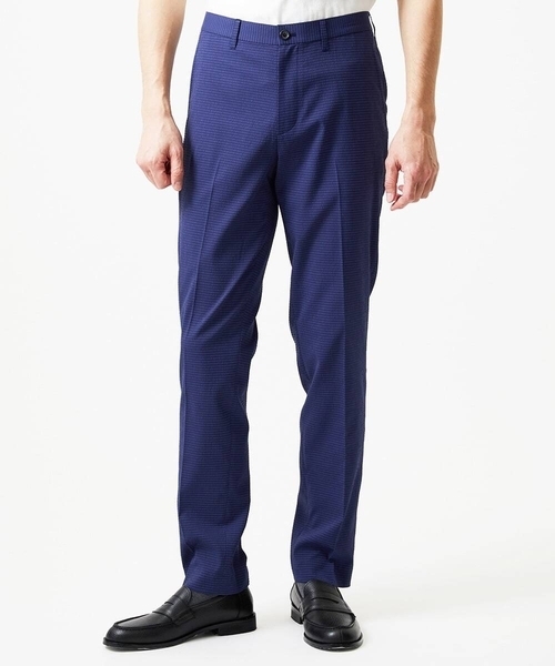 MICHEL KLEIN HOMME (ミッシェルクランオム)の「【セットアップ】サッカースラックスパンツ(スラックス・メンズ・ネイビー/ブラウン/ブルー・MEDIUM/LARGE/X-LARGE)」の2枚目の写真