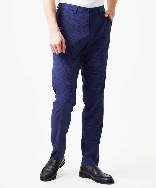 MICHEL KLEIN HOMME (ミッシェルクランオム)の「【セットアップ】サッカースラックスパンツ(スラックス・メンズ・ネイビー/ブラウン/ブルー・MEDIUM/LARGE/X-LARGE)」の6枚目の写真