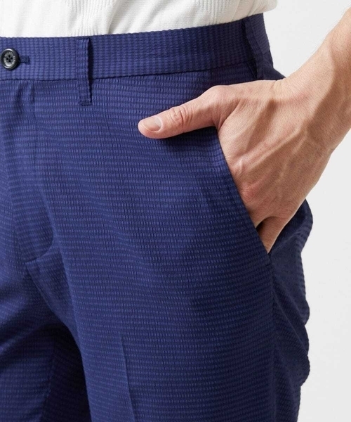 MICHEL KLEIN HOMME (ミッシェルクランオム)の「【セットアップ】サッカースラックスパンツ(スラックス・メンズ・ネイビー/ブラウン/ブルー・MEDIUM/LARGE/X-LARGE)」の16枚目の写真