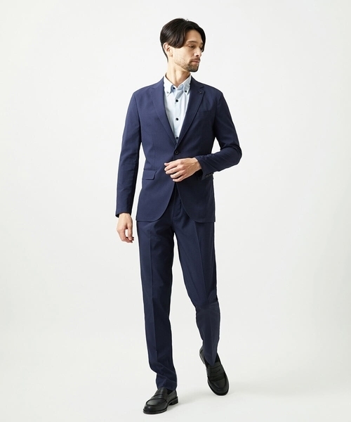 MICHEL KLEIN HOMME (ミッシェルクランオム)の「【セットアップ】サッカースラックスパンツ(スラックス・メンズ・ネイビー/ブラウン/ブルー・MEDIUM/LARGE/X-LARGE)」の12枚目の写真
