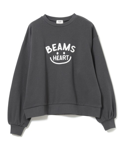 BEAMS HEART(ビームスハート)の「スマイル 刺繍 スウェット プルオーバー(スウェット・レディース・チャコールグレー/ブラウン/ホワイト系その他5・FREE)」の2枚目の写真