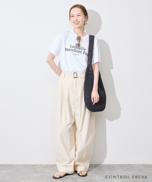 CONTROL FREAK / CTFK（コントロールフリーク）の「《追加》CONTROL FREAK ペーパークロッシェバッグ 254-121501（ショルダーバッグ・レディース・チャコールグレー/ベージュ・FREE）」の4枚目の写真