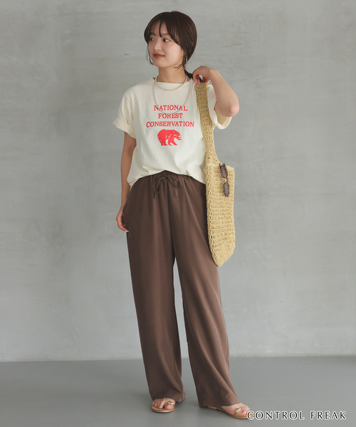 CONTROL FREAK / CTFK（コントロールフリーク）の「《追加》CONTROL FREAK ペーパークロッシェバッグ 254-121501（ショルダーバッグ・レディース・チャコールグレー/ベージュ・FREE）」の15枚目の写真