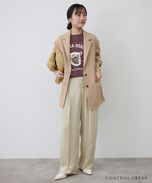 CONTROL FREAK / CTFK（コントロールフリーク）の「《追加》CONTROL FREAK ペーパークロッシェバッグ 254-121501（ショルダーバッグ・レディース・チャコールグレー/ベージュ・FREE）」の22枚目の写真