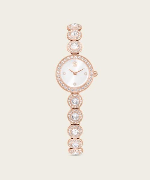 SWAROVSKI(スワロフスキー)の「【公式】【スワロフスキー】Una Angelic ウォッチ, クリスタルを使ったブレスレット, ローズゴールドカラー, ローズゴールドトーン仕上げ(デジタル腕時計・レディース・ゴールド系・ONE SIZE)」の1枚目の写真