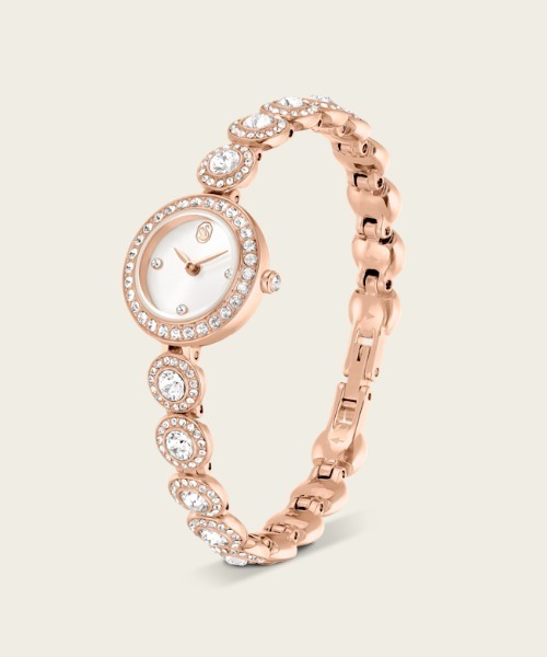 SWAROVSKI(スワロフスキー)の「【公式】【スワロフスキー】Una Angelic ウォッチ, クリスタルを使ったブレスレット, ローズゴールドカラー, ローズゴールドトーン仕上げ(デジタル腕時計・レディース・ゴールド系・ONE SIZE)」の3枚目の写真