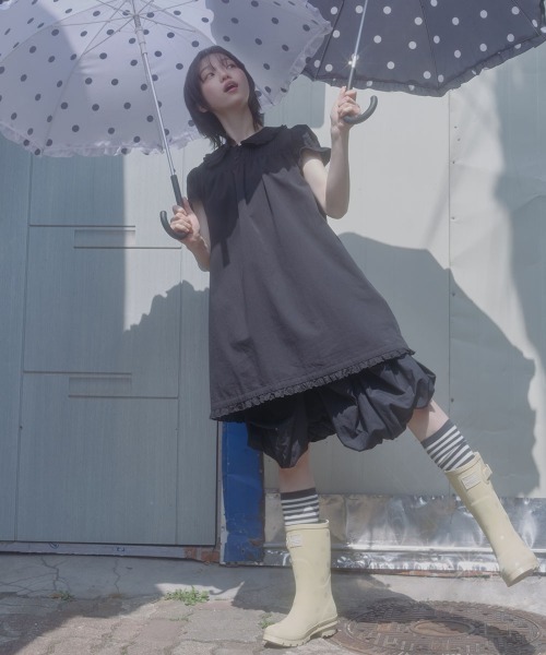 ROCKFISH WEATHERWEAR(ロックフィッシュウェザーウェア)の「BABYDOLL DRESS(ワンピース・レディース・ブラック/ライトブルー/ホワイト・M/S)」の1枚目の写真