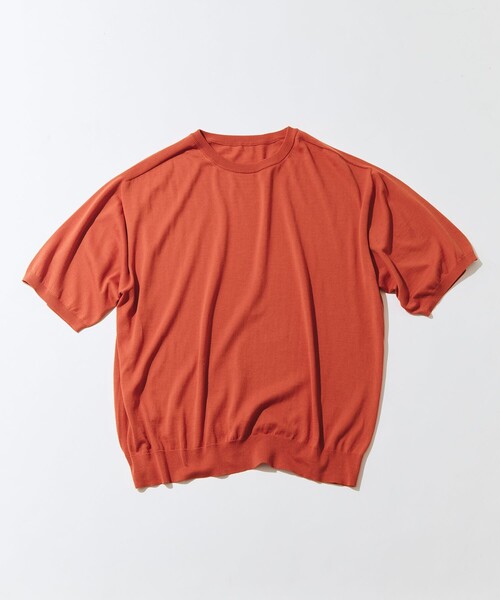 KEY TIMEZ(キータイムズ)の「【KEYTIMEZ/キータイムズ】スビンハイツイストシームレスTee(Tシャツ/カットソー・メンズ・ライトグレー/ブラック/ダークオレンジ・1/2/3)」の19枚目の写真