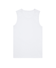 MENS BASIC SLEEVELESS WHITE