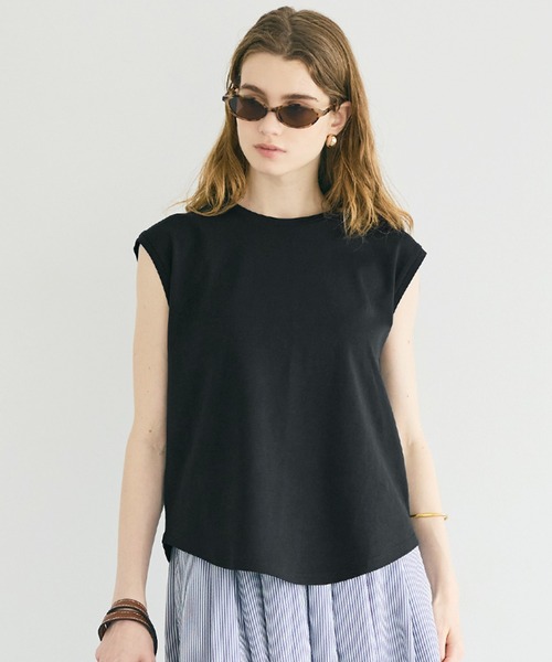 coca(coca)(コカ)の「【伊藤千晃様着用】接触冷感ノースリーブTシャツ(Tシャツ/カットソー・レディース・ブラック/ホワイト・L/S/M)」の1枚目の写真