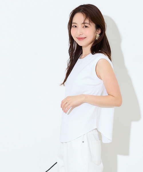 coca(coca)(コカ)の「【伊藤千晃様着用】接触冷感ノースリーブTシャツ(Tシャツ/カットソー・レディース・ブラック/ホワイト・L/S/M)」の9枚目の写真