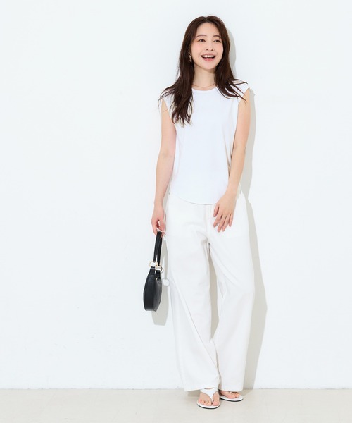 coca(coca)(コカ)の「【伊藤千晃様着用】接触冷感ノースリーブTシャツ(Tシャツ/カットソー・レディース・ブラック/ホワイト・L/S/M)」の11枚目の写真