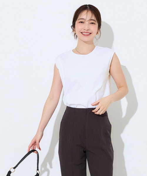 coca(coca)(コカ)の「【伊藤千晃様着用】接触冷感ノースリーブTシャツ(Tシャツ/カットソー・レディース・ブラック/ホワイト・L/S/M)」の14枚目の写真