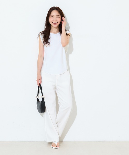 coca(coca)(コカ)の「【伊藤千晃様着用】接触冷感ノースリーブTシャツ(Tシャツ/カットソー・レディース・ブラック/ホワイト・L/S/M)」の12枚目の写真