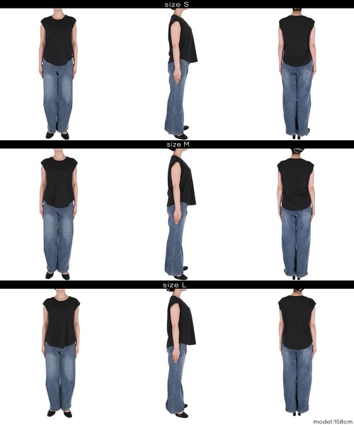 coca(coca)(コカ)の「【伊藤千晃様着用】接触冷感ノースリーブTシャツ(Tシャツ/カットソー・レディース・ブラック/ホワイト・L/S/M)」の21枚目の写真