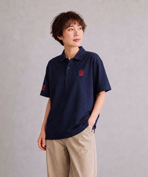 INTERPLAY(インタープレイ)の「【INTERPLAY】IP EMB. S/S Polo Shirts(ポロシャツ・レディース・ブラック/ネイビー/バーガンディー・LARGE)」の4枚目の写真