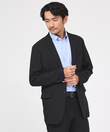 【接触冷感/セットアップ対応】ナイロンジャガード ストレッチ シングルジャケット