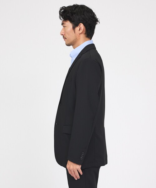 ABAHOUSE GRAY(アバハウスグレイ)の「【接触冷感/セットアップ対応】ナイロンジャガード ストレッチ シングルジャケット(テーラードジャケット・メンズ・ブラック/ネイビー/カーキ・48/50/44/46)」の5枚目の写真