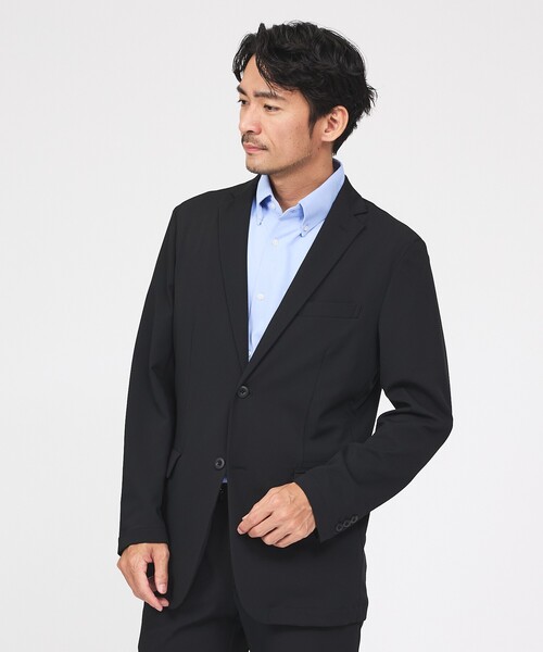 ABAHOUSE GRAY(アバハウスグレイ)の「【接触冷感/セットアップ対応】ナイロンジャガード ストレッチ シングルジャケット(テーラードジャケット・メンズ・ブラック/ネイビー/カーキ・48/50/44/46)」の17枚目の写真