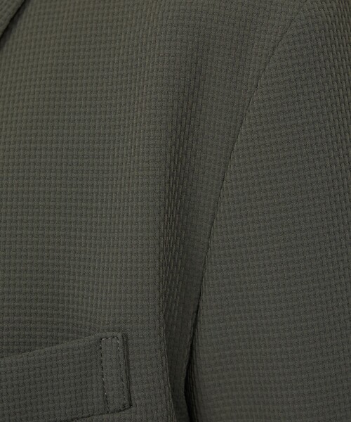 ABAHOUSE GRAY(アバハウスグレイ)の「【接触冷感/セットアップ対応】ナイロンジャガード ストレッチ シングルジャケット(テーラードジャケット・メンズ・ブラック/ネイビー/カーキ・48/50/44/46)」の19枚目の写真