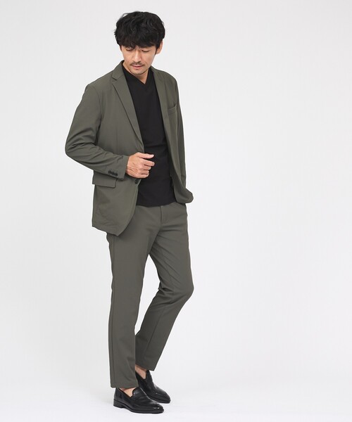 ABAHOUSE GRAY(アバハウスグレイ)の「【接触冷感/セットアップ対応】ナイロンジャガード ストレッチ シングルジャケット(テーラードジャケット・メンズ・ブラック/ネイビー/カーキ・48/50/44/46)」の20枚目の写真