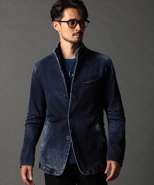 NICOLE CLUB FOR MEN(ニコルクラブフォーメン)の「デニムスタンドカヴァーオール(デニムジャケット・メンズ・オフホワイト/ブルー/ブラック・LARGE/MEDIUM/X-LARGE)」の3枚目の写真