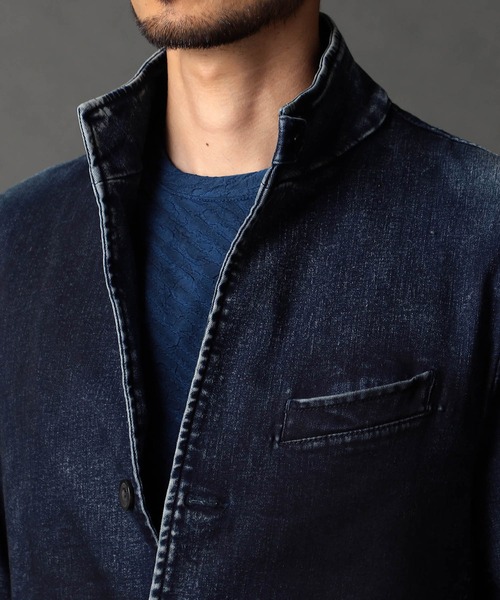 NICOLE CLUB FOR MEN(ニコルクラブフォーメン)の「デニムスタンドカヴァーオール(デニムジャケット・メンズ・オフホワイト/ブルー/ブラック・LARGE/MEDIUM/X-LARGE)」の15枚目の写真
