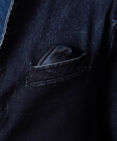 NICOLE CLUB FOR MEN(ニコルクラブフォーメン)の「デニムスタンドカヴァーオール(デニムジャケット・メンズ・オフホワイト/ブルー/ブラック・LARGE/MEDIUM/X-LARGE)」の19枚目の写真