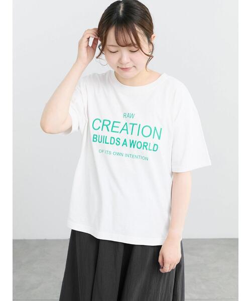 Samansa Mos2(サマンサ モスモス)の「【接触冷感】刺繍ロゴTシャツ(Tシャツ/カットソー・レディース・ブルー/ブラック/オフホワイト・F)」の6枚目の写真