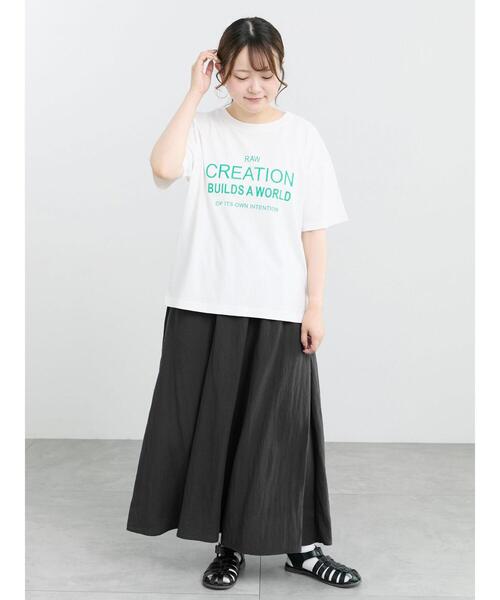 Samansa Mos2(サマンサ モスモス)の「【接触冷感】刺繍ロゴTシャツ(Tシャツ/カットソー・レディース・ブルー/ブラック/オフホワイト・F)」の7枚目の写真