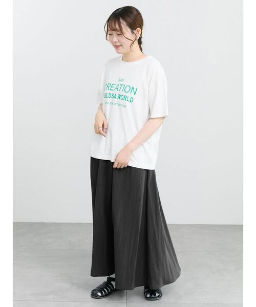 Samansa Mos2(サマンサ モスモス)の「【接触冷感】刺繍ロゴTシャツ(Tシャツ/カットソー・レディース・ブルー/ブラック/オフホワイト・F)」の8枚目の写真