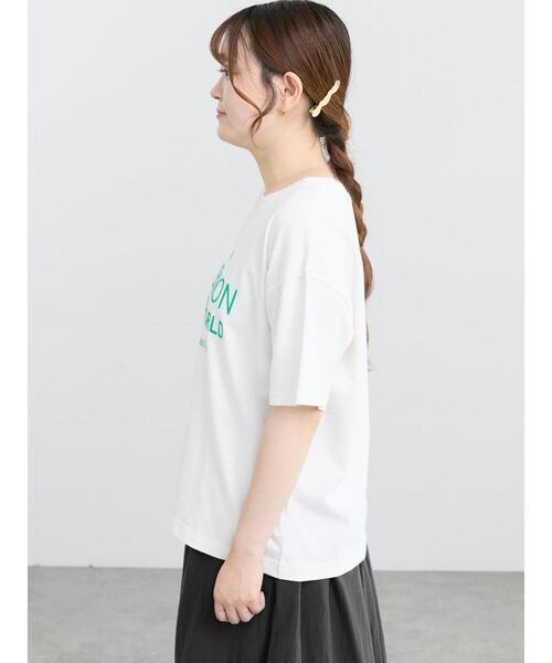 Samansa Mos2(サマンサ モスモス)の「【接触冷感】刺繍ロゴTシャツ(Tシャツ/カットソー・レディース・ブルー/ブラック/オフホワイト・F)」の17枚目の写真