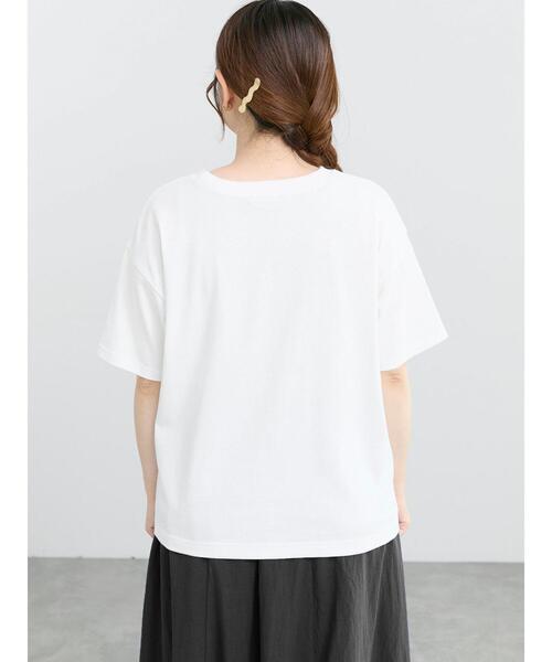 Samansa Mos2(サマンサ モスモス)の「【接触冷感】刺繍ロゴTシャツ(Tシャツ/カットソー・レディース・ブルー/ブラック/オフホワイト・F)」の18枚目の写真
